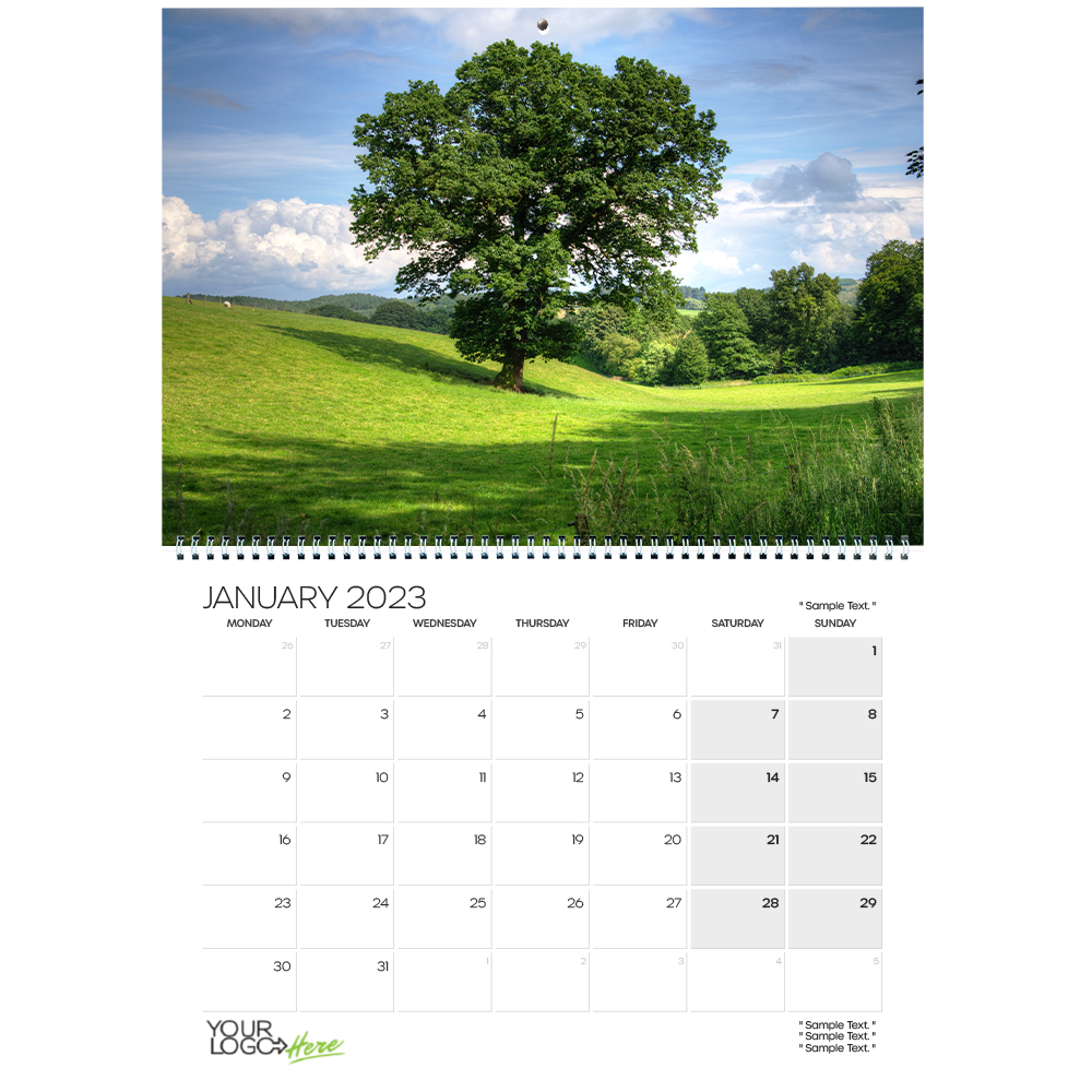 A2 Double Page Calendar Template