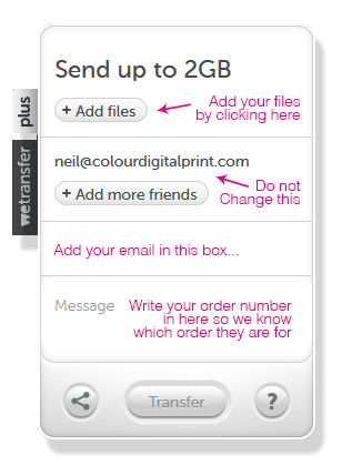 Sending files is easy with our transfer service