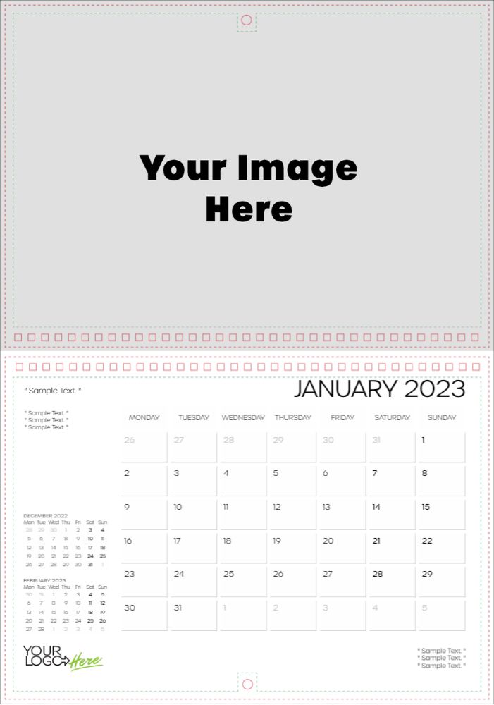 Double Page Wall Calendar Printing