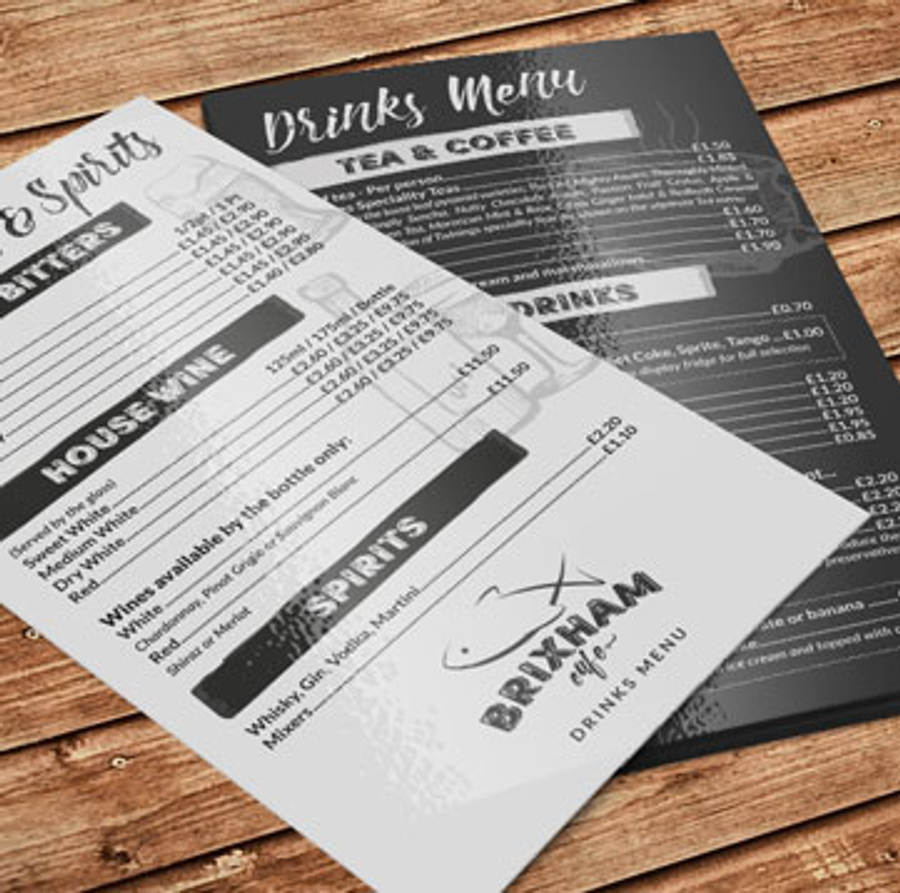 350gsm Flat Menus - Coated