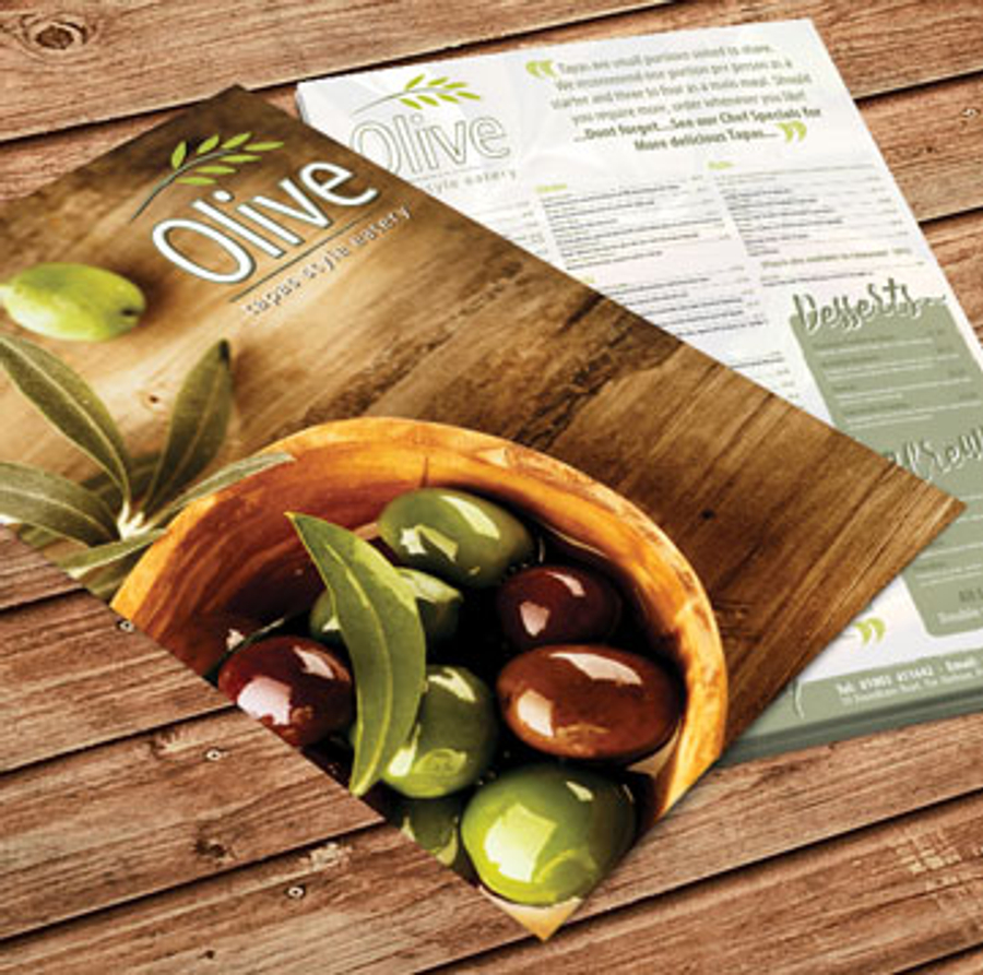 350gsm Flat Menus - Uncoated