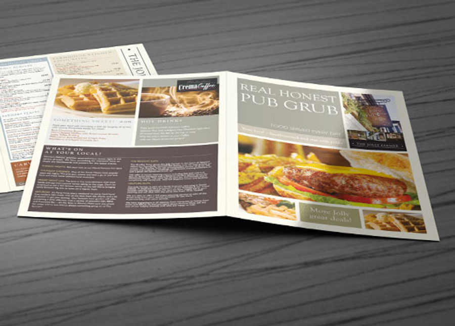 350gsm Folded Menus - Coated