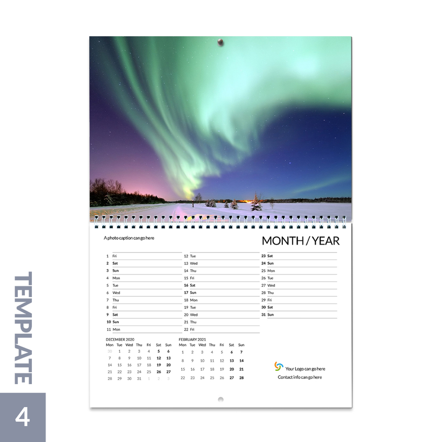 Double Page Wall Calendar Printing